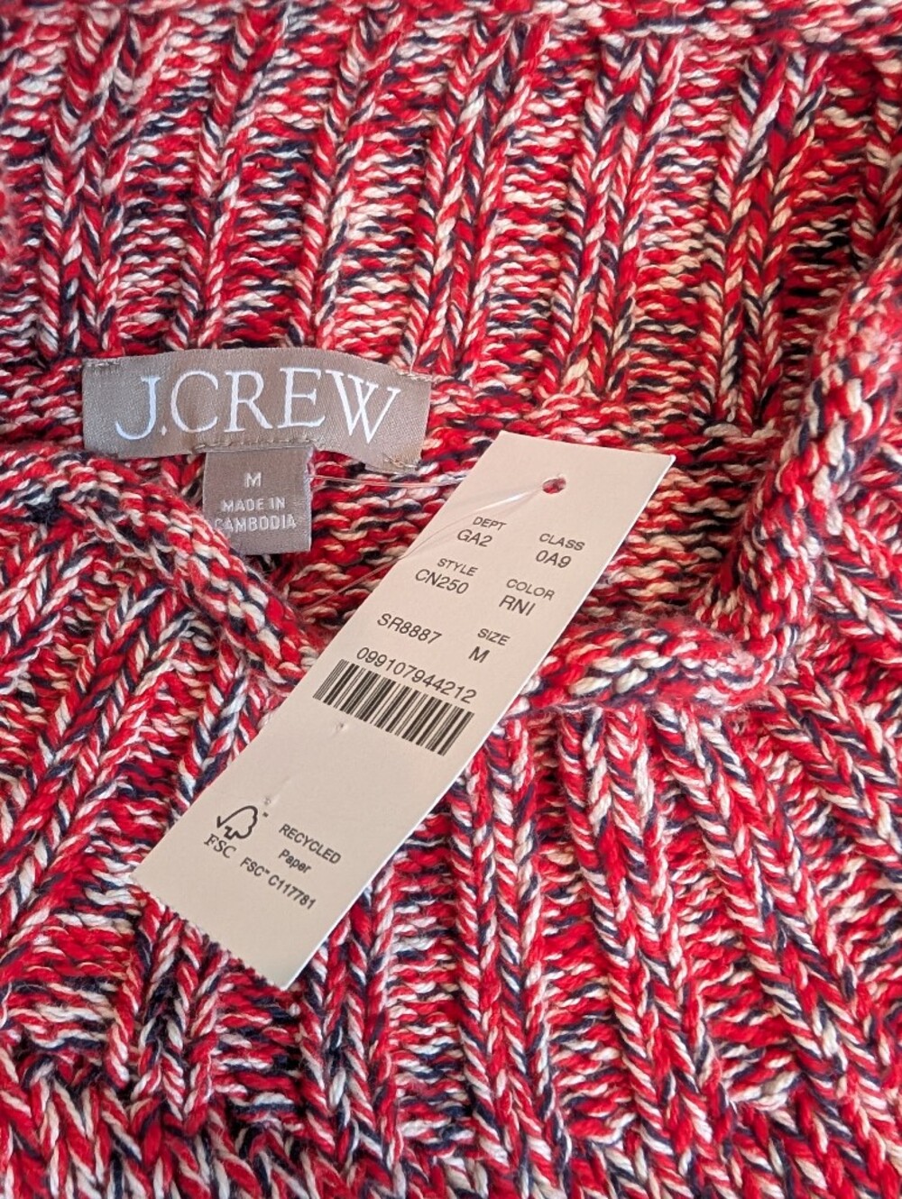 J Crew Marled 2025 Rollneck™ sweater CN250 Size M NWT - Picture 6 of 8